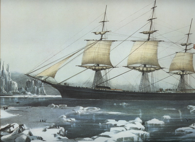 "CLIPPER SHIP RED JACKET" Artwork by Currier & Ives